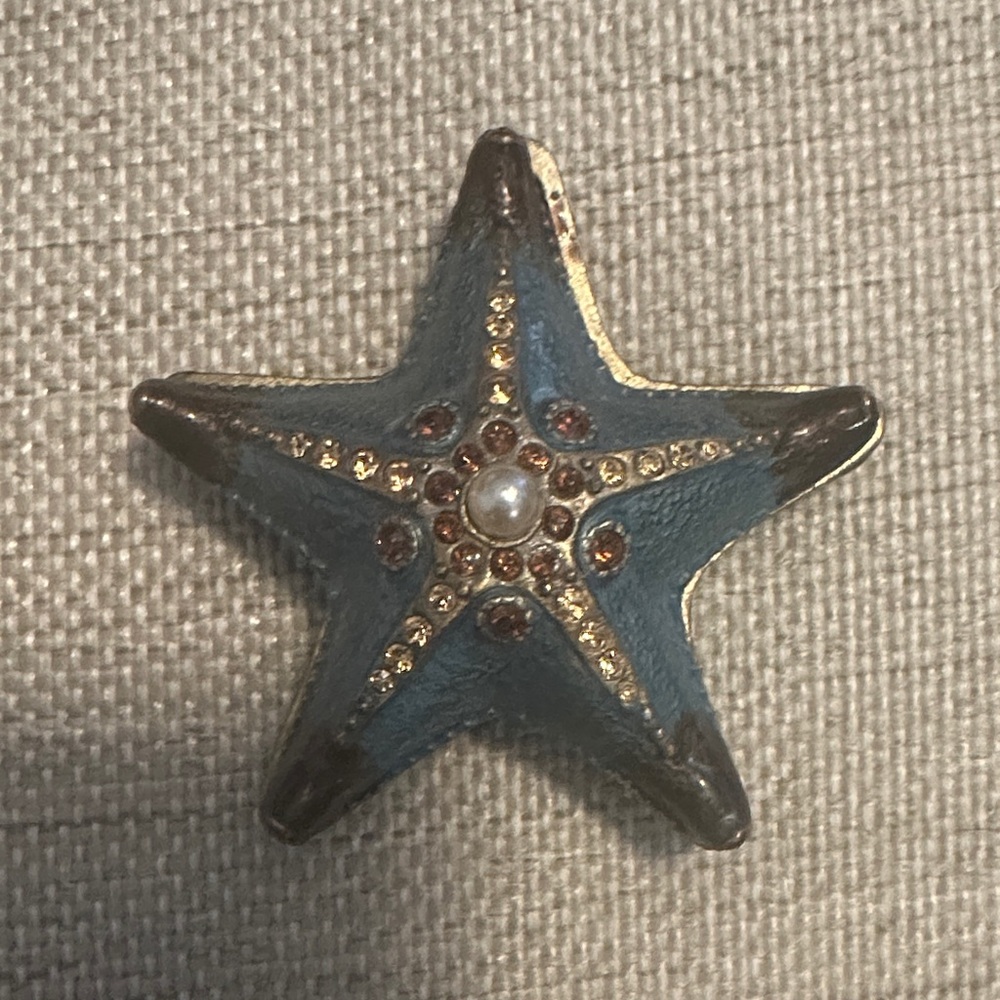 Blue and Gold Starfish Home Accent